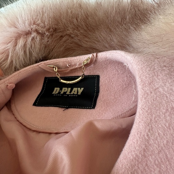 Pink fur trim long coat 💕💕 - Picture 11 of 15